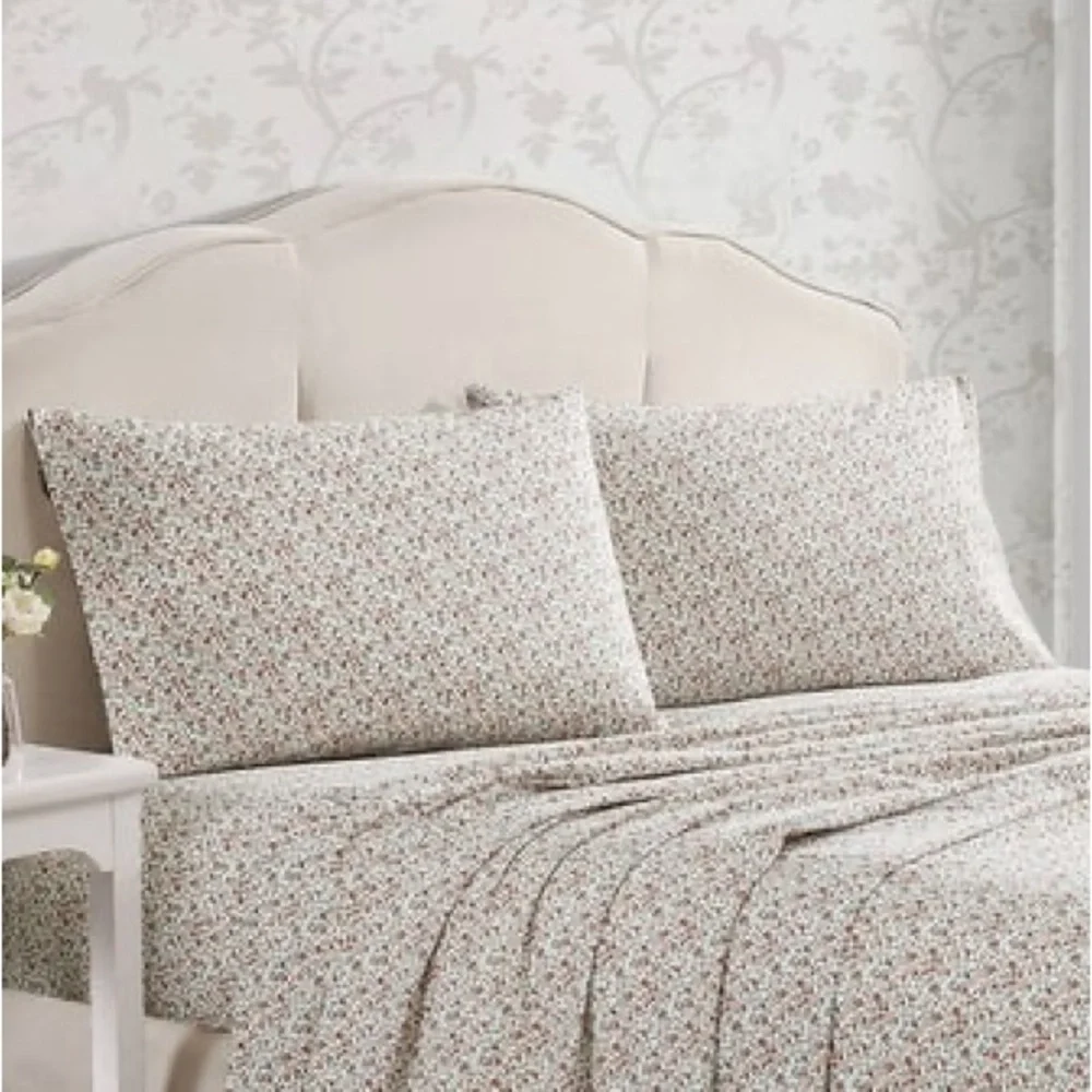 Laura Ashley Soft & Breathable Cotton  ~  2 King Pillow Cases